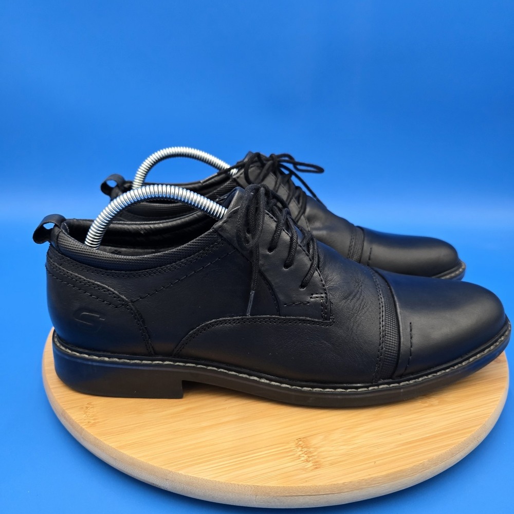 Skechers Street Dress Shoes Bregman - Selone Oxford Men's 10 Black EUC